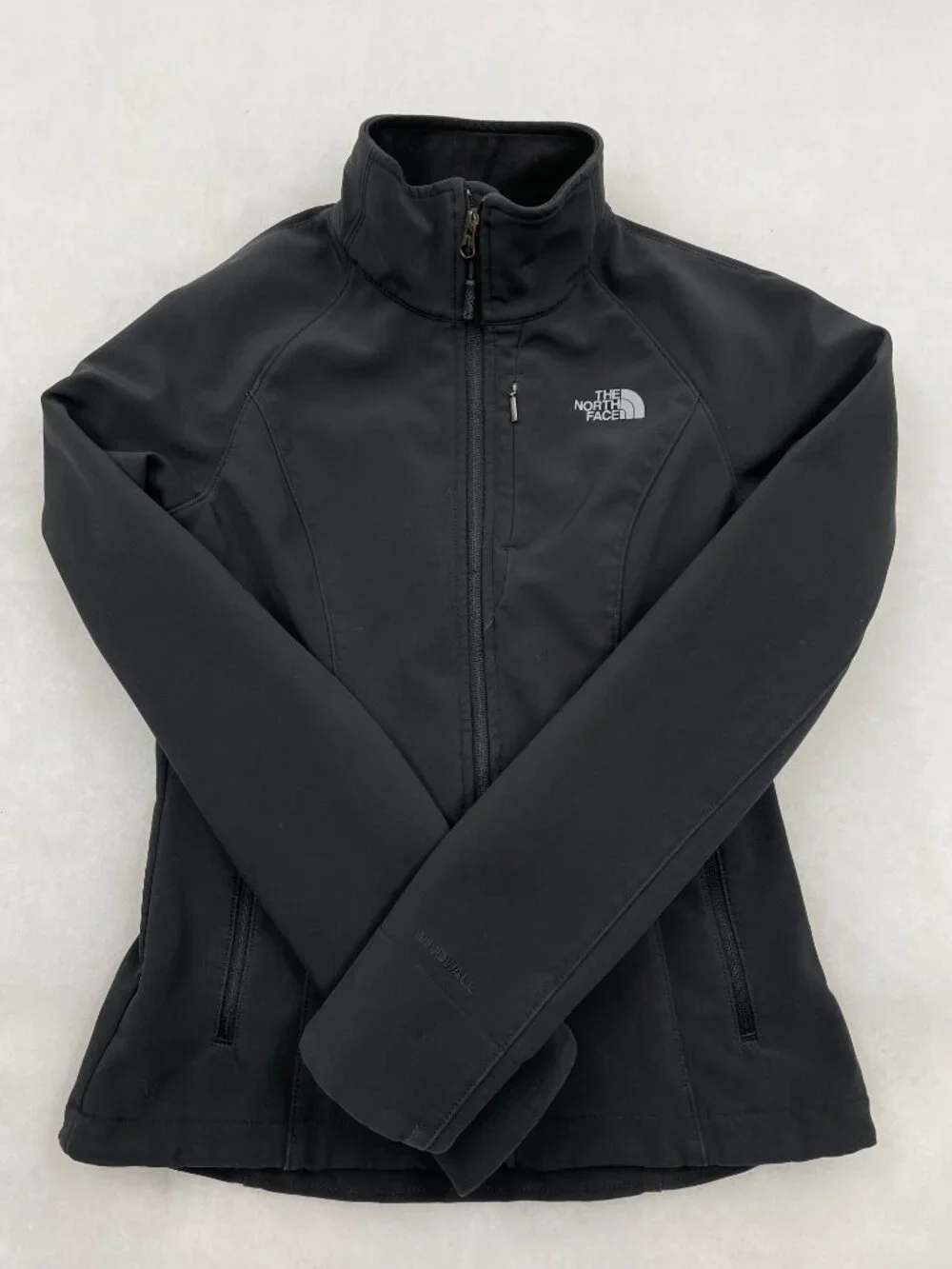 The North Face WindWall Soft Shell Full Zip Jacket Black Women's XS